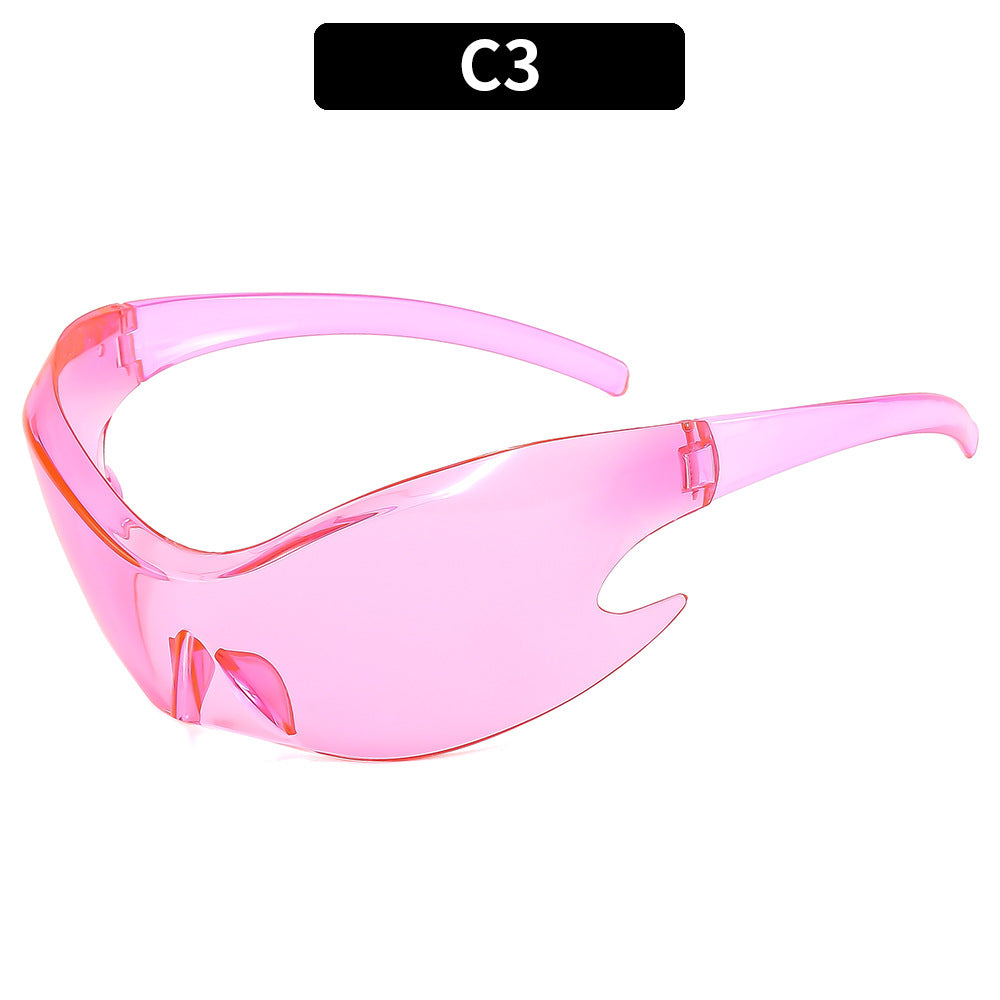 Gafas de sol de PC de montar divertidas y2k de una pieza